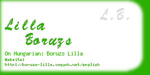 lilla boruzs business card